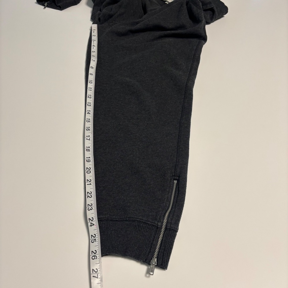 Aerie Joggers Size XL Charcoal Gray Marl Sweatpants Ankle Zip Pockets Tiny Flaws - Picture 10 of 11